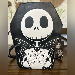 NWT Bioworld Disney NIGHTMARE BEFORE CHRISTMAS Jack Skellington Coffin Purse/Bag